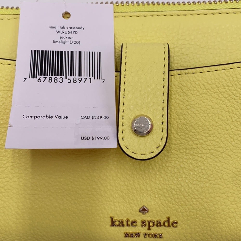 KATE SPADE JACKSON SMALL TAB CROSSBODY LIMELIGHT - Picture 16 of 16